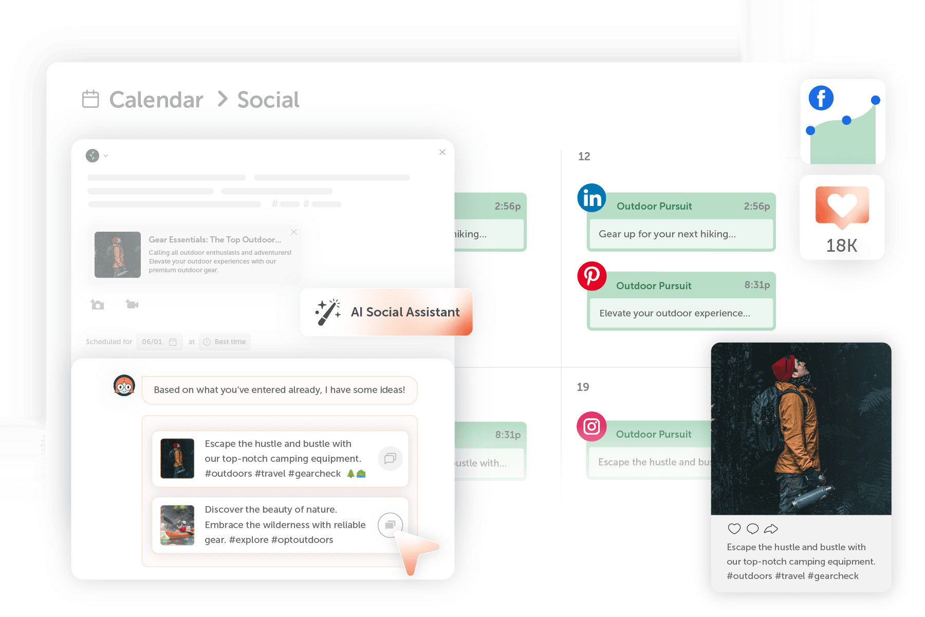 Social media use case in Marketing Calendar